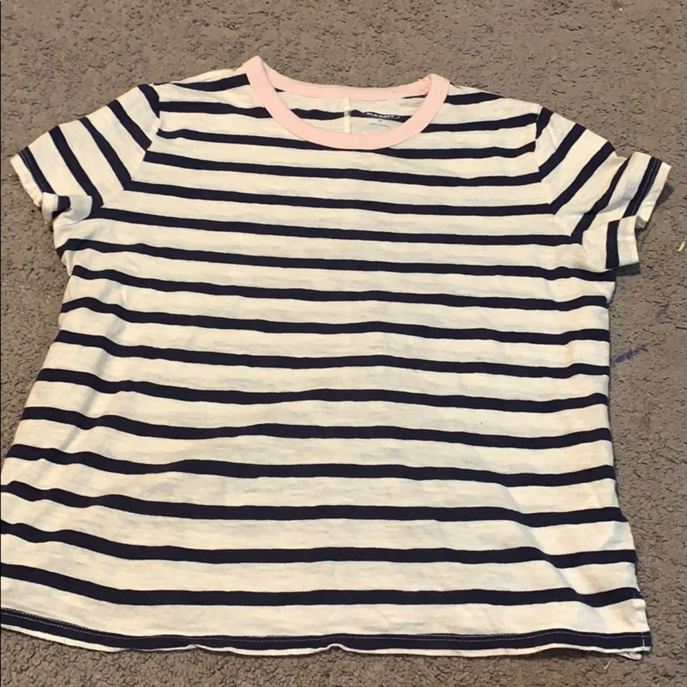 Navy striped shirt